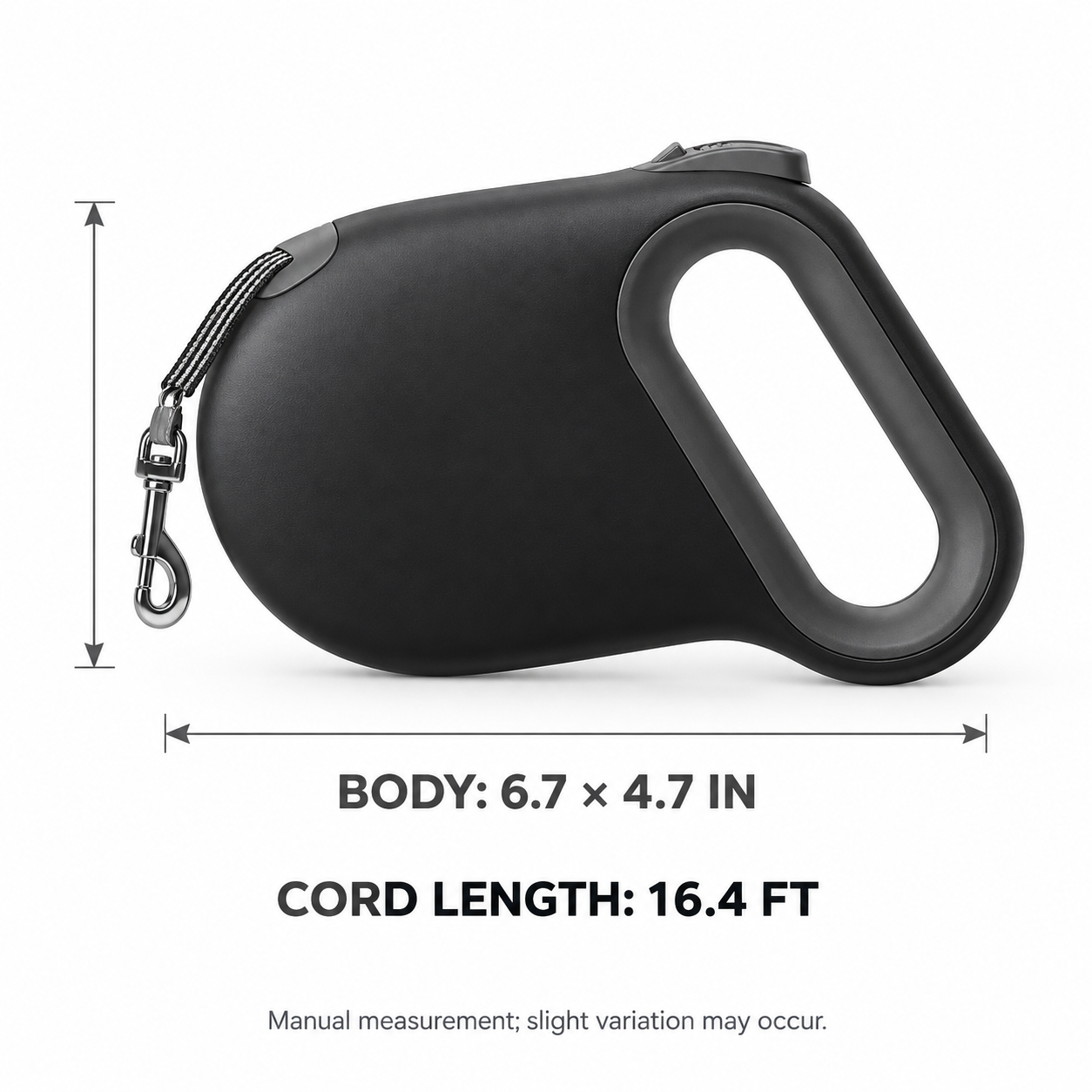 Black 16.4 FT Retractable Dog Leash