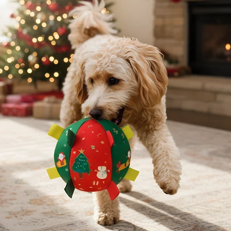 🎄 50% OFF | Christmas Interactive Dog Ball – Bell & Rechargeable Bouncing Toy🎄🐶🐱