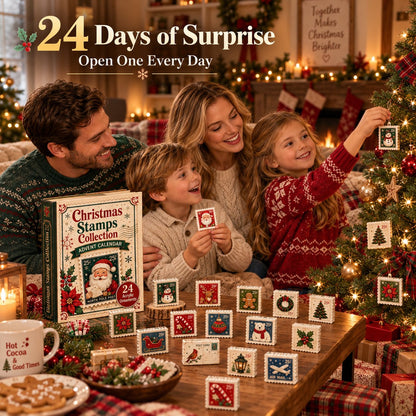 📮 Stamp Your Way to Christmas:  24 DAYS Christmas Stamps Advent Calendar