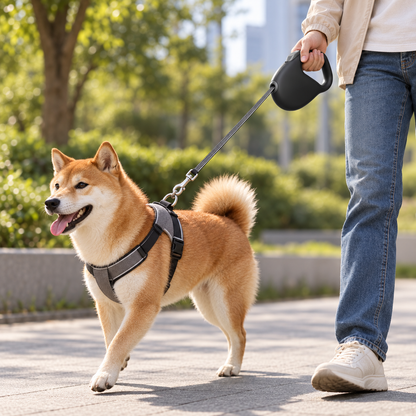 Black 16.4 FT Retractable Dog Leash