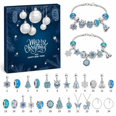 24 DAYS OF CHRISTMAS ADVENT CALENDAR BRACELETS SET🌲❄️
