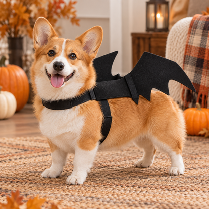 Black Felt Bat Wings for Pets