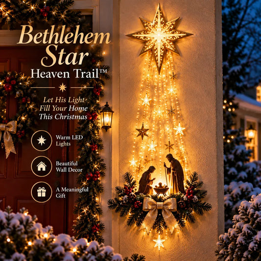 🎄Bethlehem Star of FaithTM – ✝️Lighted Nativity Wall Decor✨
