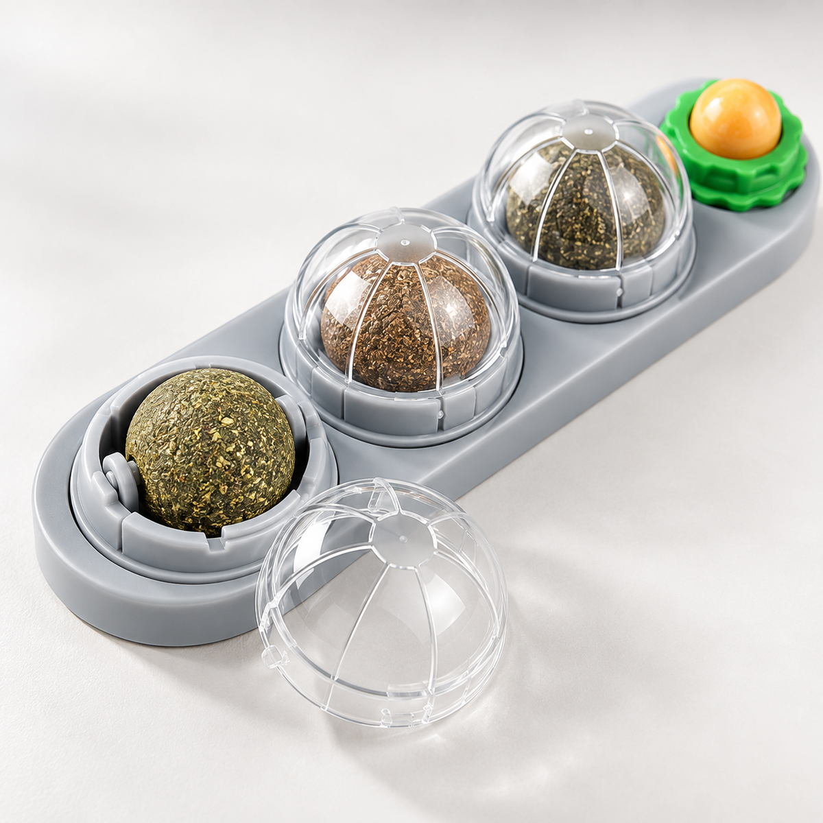Rotating Catnip Ball Wall Toy