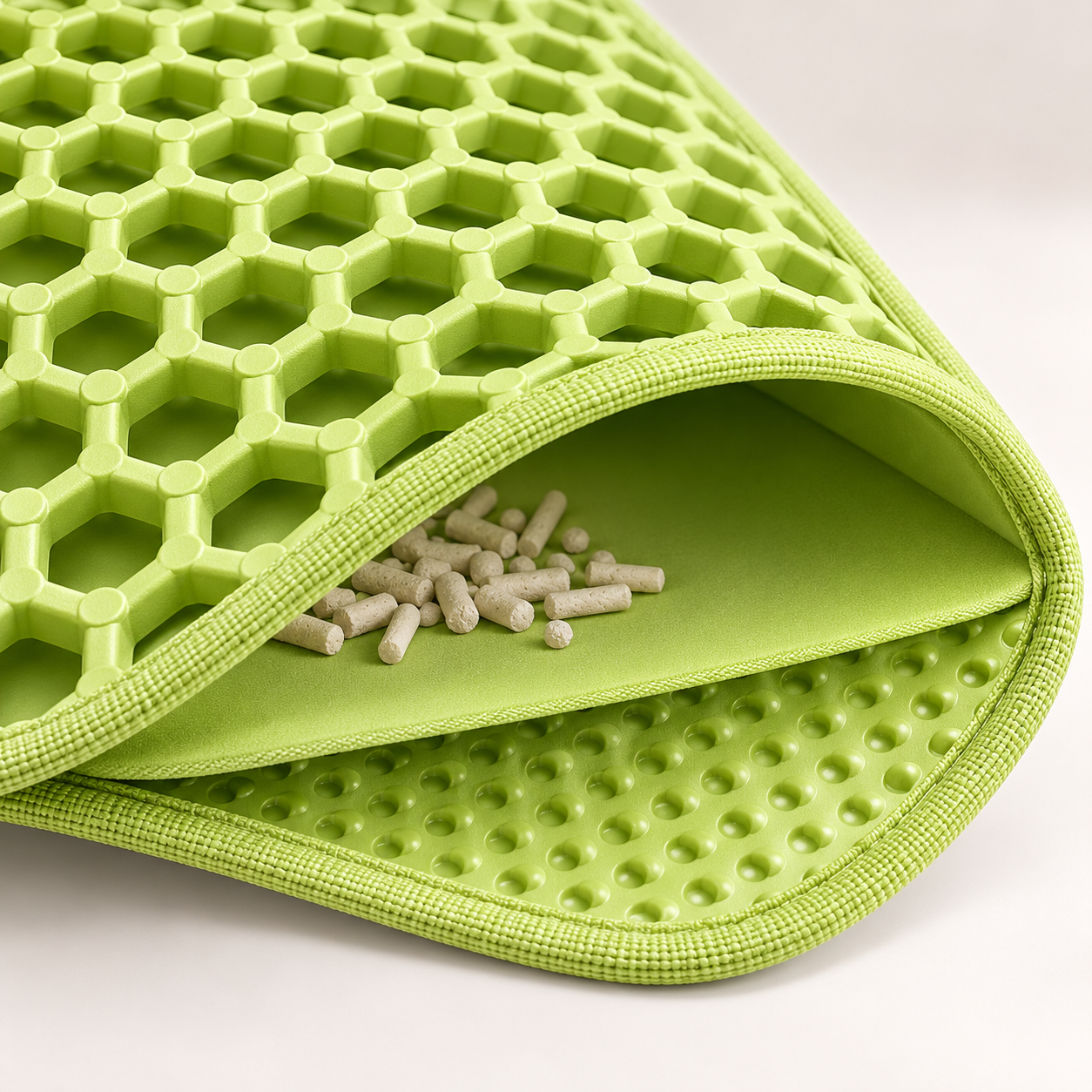 Washable Double-Layer Honeycomb Cat Litter Mat
