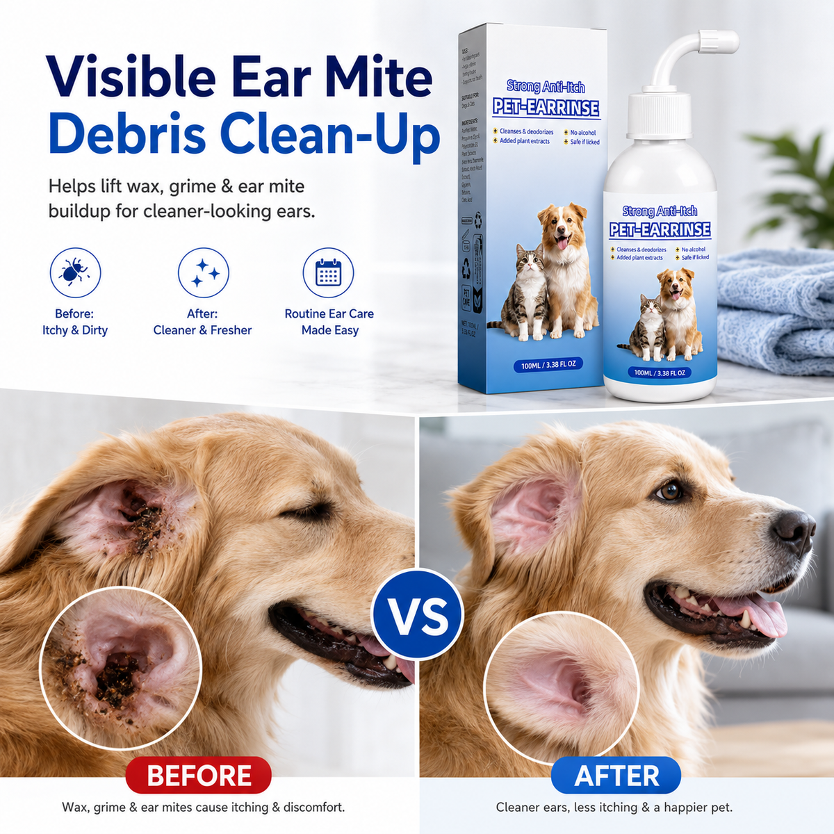 👩‍⚕️Crucane® Pet Ear Cleansing Solution