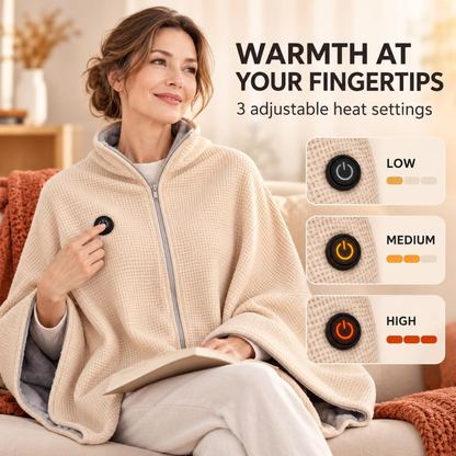 🔥 Christmas Sale — 60% OFF! ❄️ Stay Warm All Winter — Portable Electric Heated Blanket Shawl