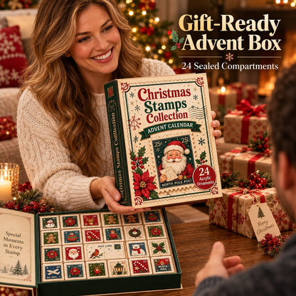 📮 Stamp Your Way to Christmas:  24 DAYS Christmas Stamps Advent Calendar