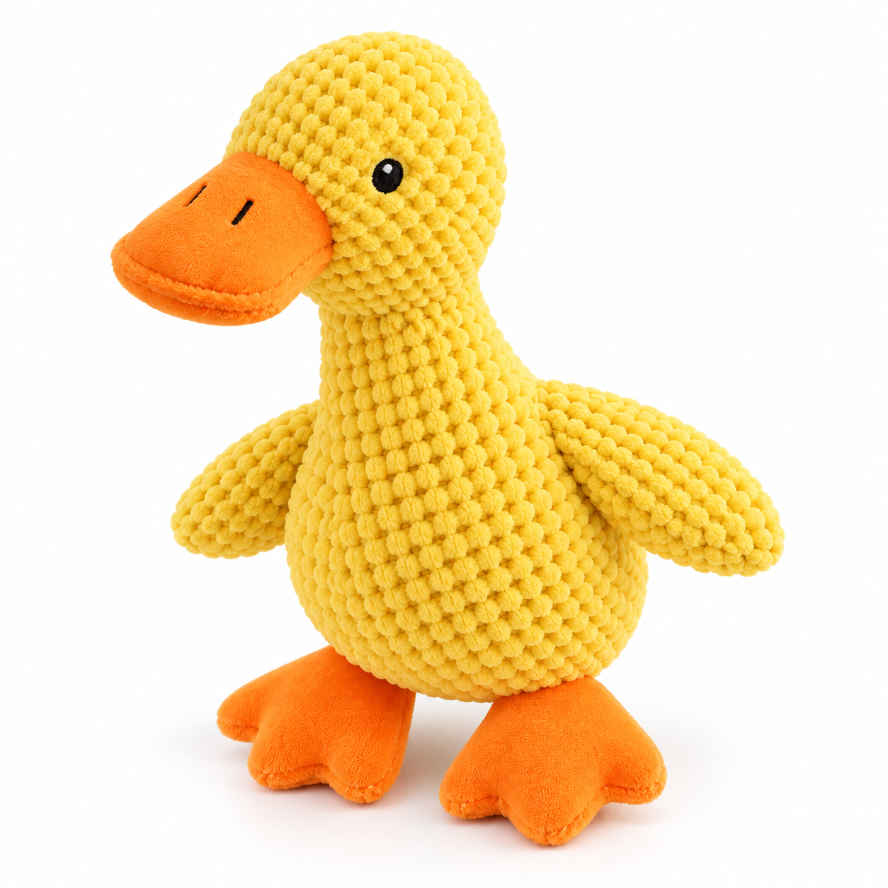 Yellow Duck Sound-Making Plush Dog Toy