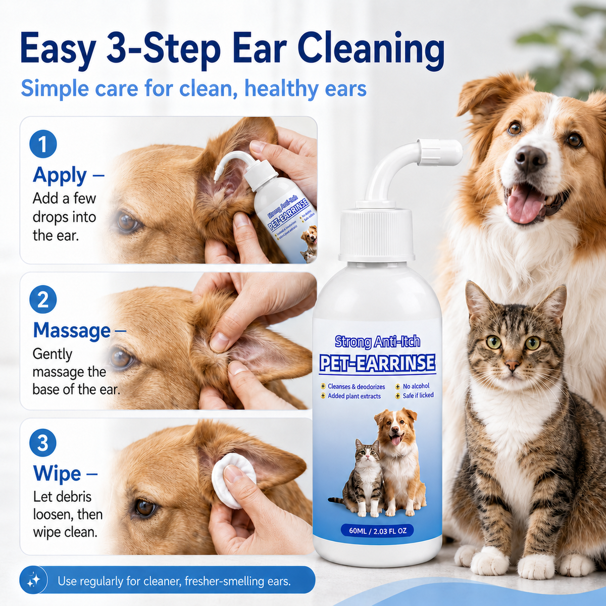 👩‍⚕️Crucane® Pet Ear Cleansing Solution