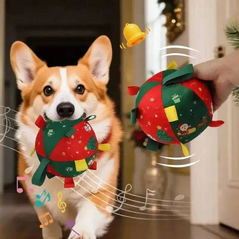 🎄 50% OFF | Christmas Interactive Dog Ball – Bell & Rechargeable Bouncing Toy🎄🐶🐱