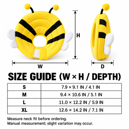 Yellow Bee Soft Recovery Collar