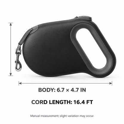 Black 16.4 FT Retractable Dog Leash