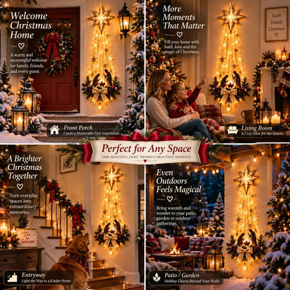 🎄Bethlehem Star of FaithTM – ✝️Lighted Nativity Wall Decor✨