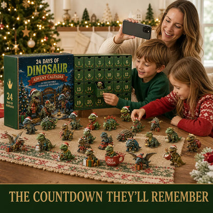 🦖 24 Days of Dinosaur Christmas Advent Calendar 2026 – 24 Collectible Dino Surprises 🎄