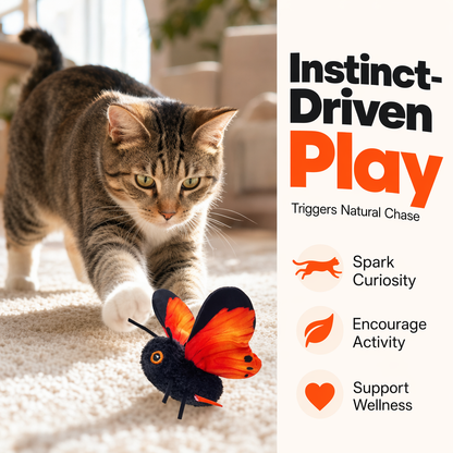 🦋🐱 Smart Sensing Flapping Butterfly Toy – 59% OFF! Motion-activated, realistic flight, interactive fun – keeps your cat engaged for hours. 🔥✨