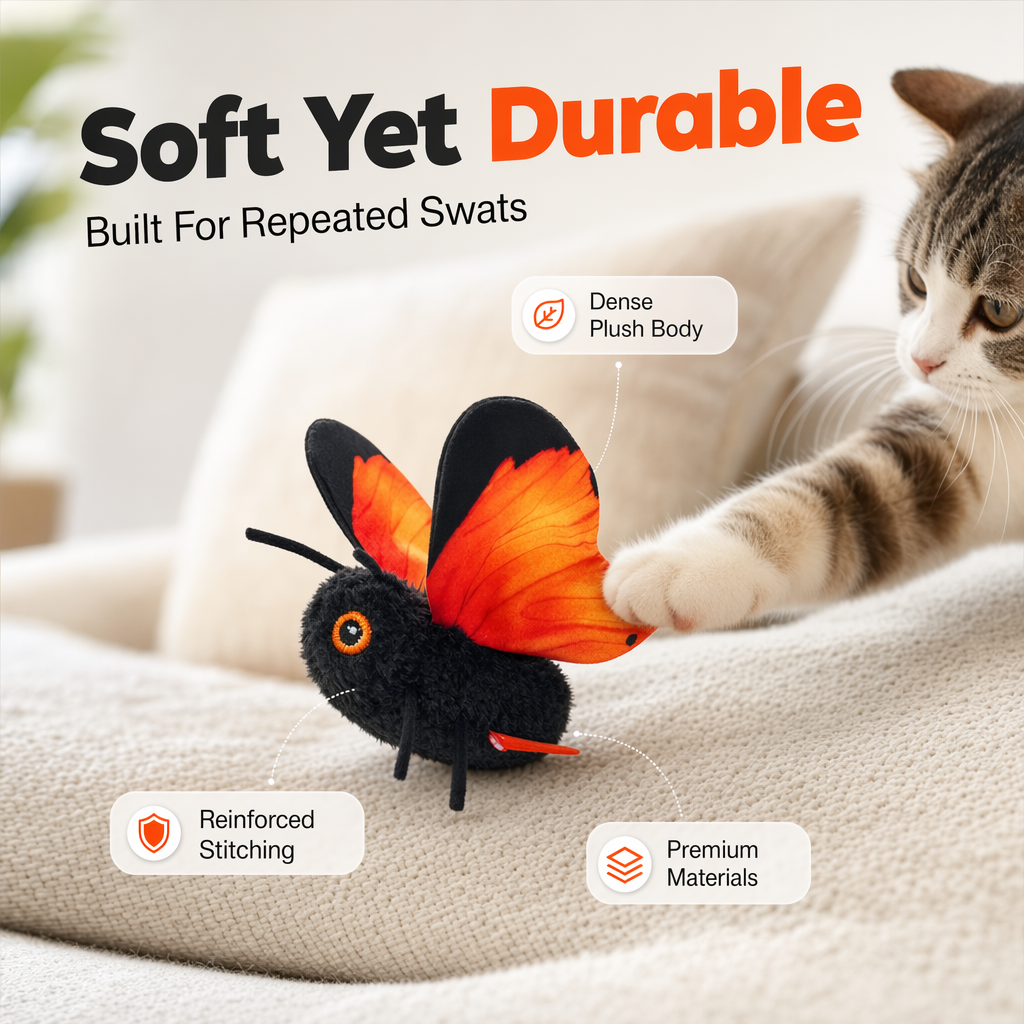 🦋🐱 Smart Sensing Flapping Butterfly Toy – 59% OFF! Motion-activated, realistic flight, interactive fun – keeps your cat engaged for hours. 🔥✨