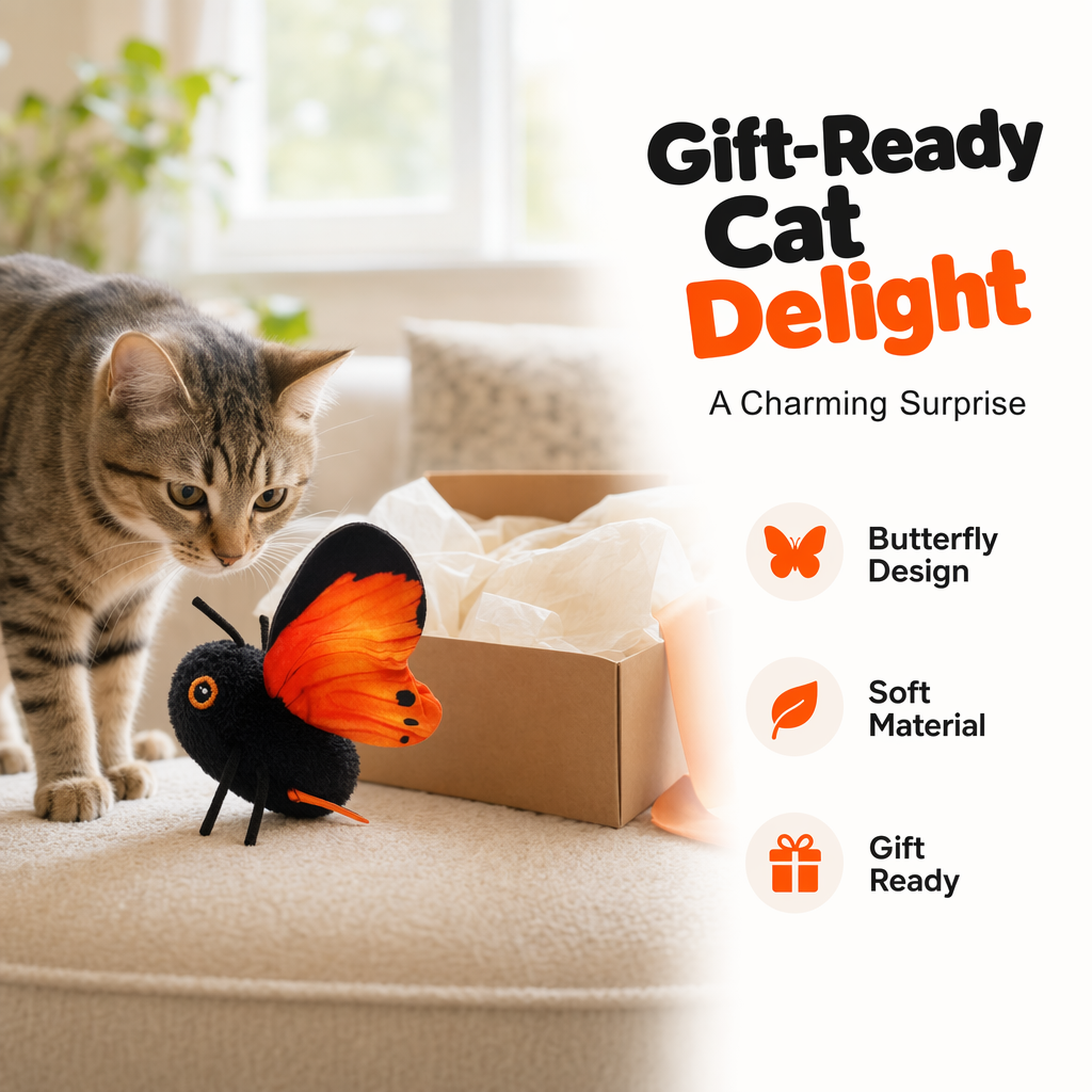 🦋🐱 Smart Sensing Flapping Butterfly Toy – 59% OFF! Motion-activated, realistic flight, interactive fun – keeps your cat engaged for hours. 🔥✨