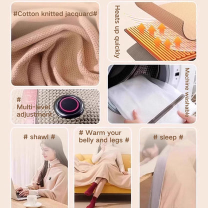 🔥 Christmas Sale — 75% OFF! ❄️ Stay Warm All Winter — Portable Electric Heated Blanket Shawl